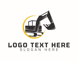 Construction Excavator Machine Logo