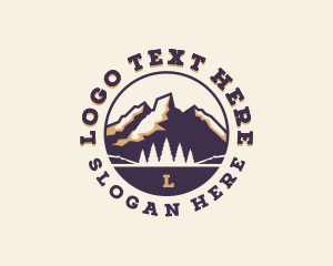Peak - Forest Mountain Adventure logo design