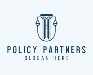 Legislative - Column Law Shield logo design