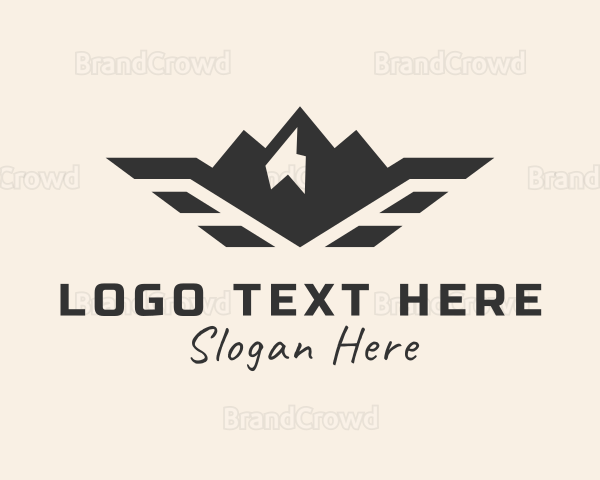 Outdoor Winged Mountain Logo