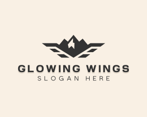 Outdoor Winged Mountain logo design