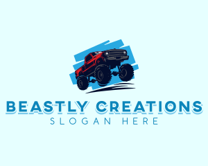 Monster Truck Racing logo design