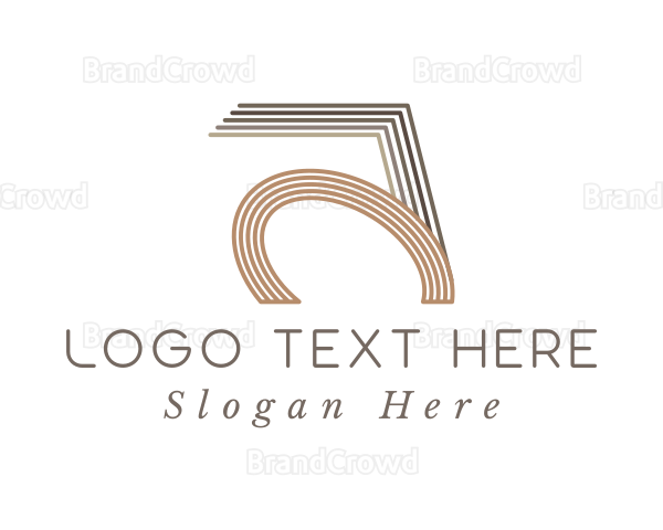 Professional Lines Business Letter A Logo