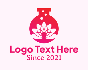 Chemistry - Lotus Flask Potion Perfume logo design