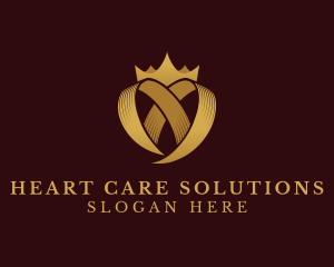 Heart Crown Ring logo design