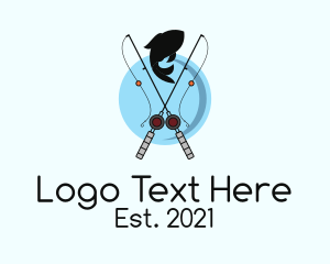 Fishing Equipment - Fishing Sport Emblem logo design