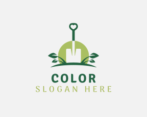 Shovel Plant Gardening Tools Logo