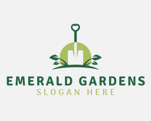 Shovel Plant Gardening Tools logo design