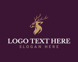 Antelope - Deer Animal Wildlife logo design
