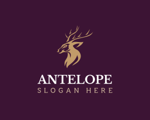 Deer Animal Wildlife logo design