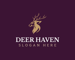 Deer Animal Wildlife logo design