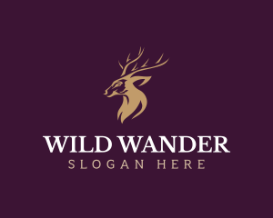 Deer Animal Wildlife logo design