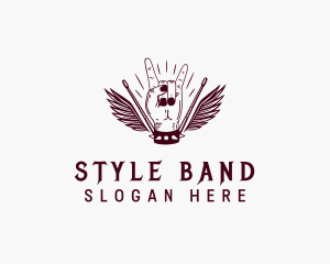 Rock Band Drummer logo design