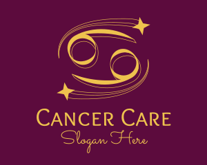 Cancer - Gold Cancer Zodiac Sign logo design