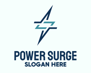 Lightning Power Monoline logo design