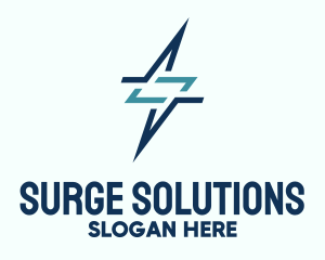 Surge - Lightning Power Monoline logo design