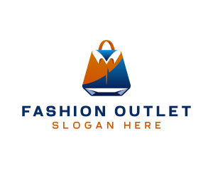 Outlet - Apparel Shopping Bag logo design