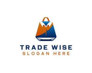 Merchant - Apparel Shopping Bag logo design