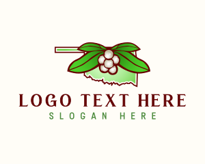 Map - Oklahoma Mistletoe Plant logo design