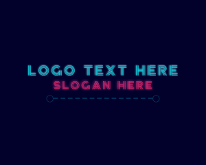 Program - Neon Gaming Streamer Wordmark logo design