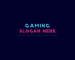 Neon Gaming Streamer Wordmark Logo