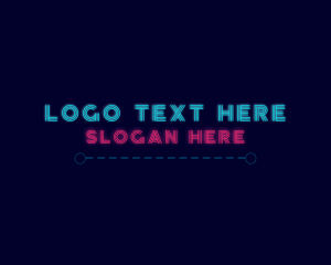 Web Development - Neon Gaming Streamer Wordmark logo design