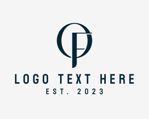 Typography - Elegant Letter OF Monogram logo design