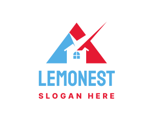 Land - Triangle Approved Home logo design