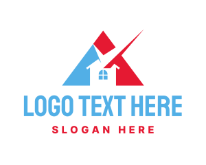 Land - Triangle Approved Home logo design