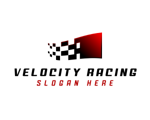 Motorsport Flag Racing logo design