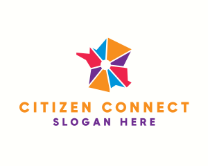 Citizenship - Media Network Technology logo design