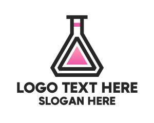Analyze - Science Laboratory Flask logo design