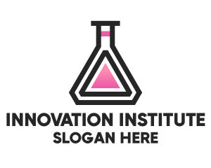 Institute - Science Laboratory Flask logo design