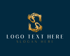 Consultant - Koi Fish Letter S logo design