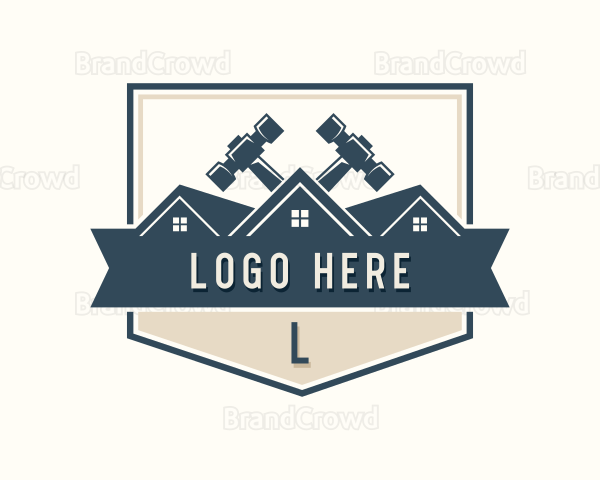 Carpentry Hammer Contractor Logo