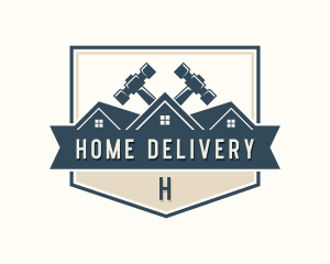 Carpentry Hammer Contractor logo design