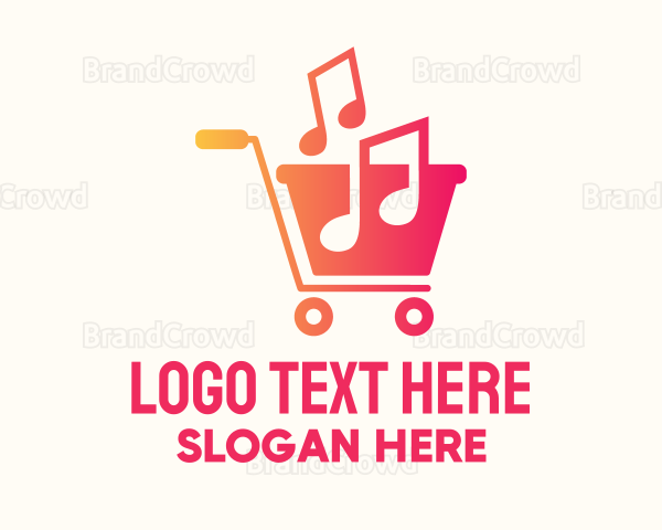 Musical Notes Cart Logo