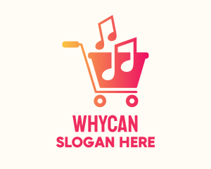 Musical Notes Cart Logo