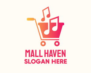 Musical Notes Cart logo design