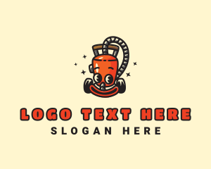 Retro - Retro Vacuum Cleaner logo design