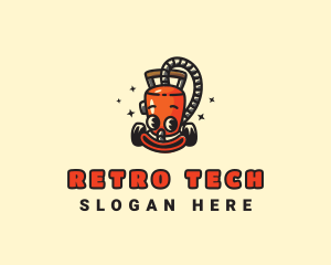 Retro Vacuum Cleaner logo design