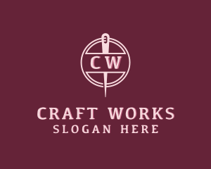 Stitching Needle Craft logo design