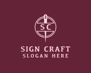 Stitching Needle Craft logo design