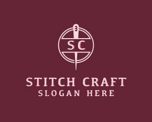 Stitching Needle Craft logo design