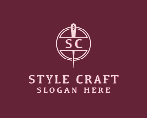 Stitching Needle Craft logo design