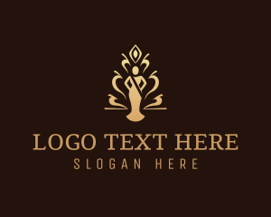 Precious Stone - Golden Pageant Award logo design