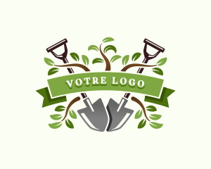 Shovel Plant Gardening Logo