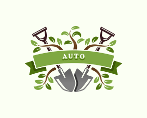 Shovel Plant Gardening Logo