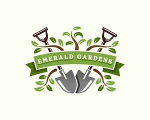 Shovel Plant Gardening logo design