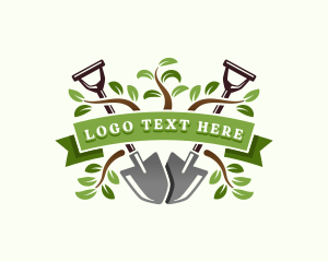 Shovel Plant Gardening Logo